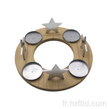 Candle Holder Wreath Christmas Star